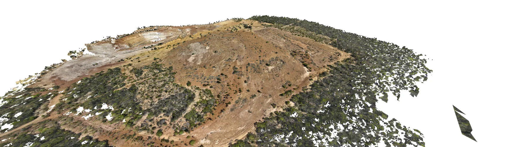 Perspective survey view of the Holleton project area