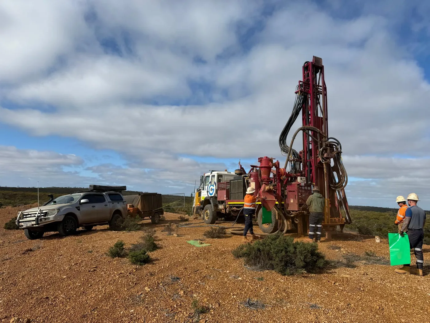 Field drilling activities at the Holleton project
